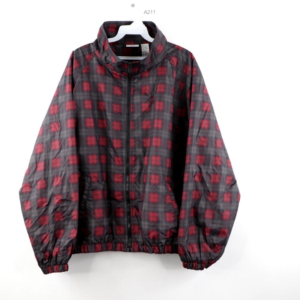 Vintage 90s Streetwear Plaid Windbreaker Jacket